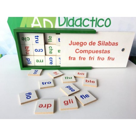 JUEGO DE SILABAS COMPUESTAS-JuguetesEstrella-MEMORAMAS, LOTERÍAS Y DOMINOS