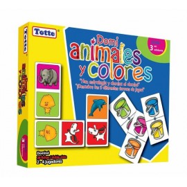 DOMI ANIMALES Y COLORES-JuguetesEstrella-MEMORAMAS, LOTERÍAS Y DOMINOS