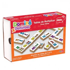 DOMINO TABLAS DE MULTIPLICACION-JuguetesEstrella-MEMORAMAS, LOTERÍAS Y DOMINOS