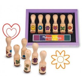 SELLOS CON MANGO DE MADERA - MELISSA & DOUG - WOODEN HANDLE STAMPS-JuguetesEstrella-MATERIAL PARA DOCENTES