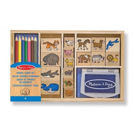 SELLOS DE ANIMALES -MELISSA & DOUG - ANIMLAS STAMPS-JuguetesEstrella-MATERIAL PARA DOCENTES