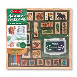 SELLOS UNA ESCENA DEL BOSQUE  - MELISSA & DOUG - STAMP A SCENE RAIN STAMP-JuguetesEstrella-MATERIAL PARA DOCENTES