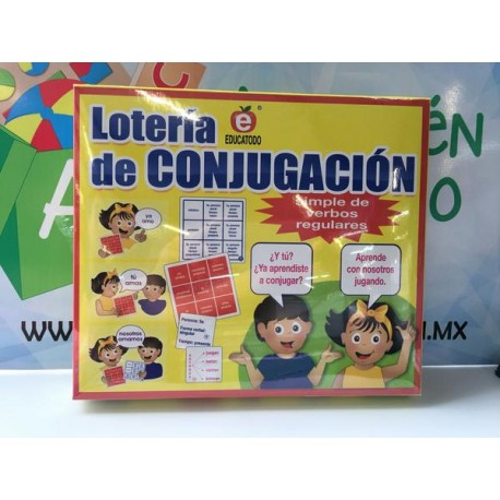 LOTERIA DE CONJUGACIÓN-JuguetesEstrella-MEMORAMAS, LOTERÍAS Y DOMINOS