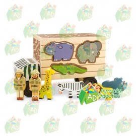 CAMION PARA CLASIFICAR FORMAS DE ANIMALES - MELISSA & DOUG - SAFARI ANIMAL RESCUE TRACK-JuguetesEstrella-ENSARTE Y PSICOMOTRICID