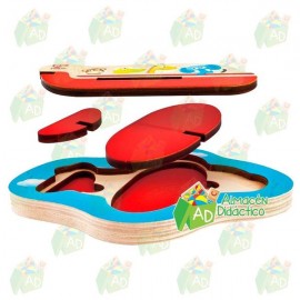 ROMECABEZAS DE AVIÓN EN 3D - HAPE - 3D AIRPLANE PUZZLE-JuguetesEstrella-ROMPECABEZAS