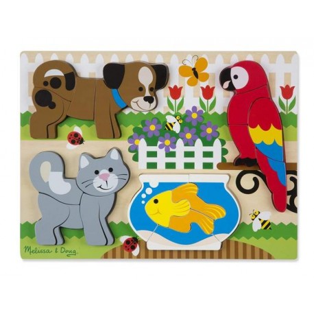 ROMPECABEZA CON PIEZAS MACIZAS  - MELISSA AND DOUG - PETS-JuguetesEstrella-ROMPECABEZAS