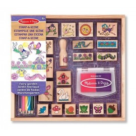 SELLOS UNA ESCENA DEL JARDIN DE HADAS  - MELISSA & DOUG - STAMP A SCENE FAIRY GARDEN-JuguetesEstrella-SELLOS