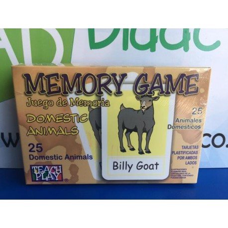 MEMORY GAME DOMESTIC ANIMALS-JuguetesEstrella-INGLÉS