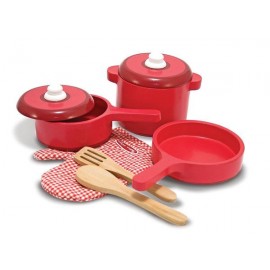 JUEGO DE ACCESORIOS DE MADERA PARA LA COCINA- MELISSA & DOUG -  WOODEN KITCHEN ACCESSORY SET-JuguetesEstrella-COCINAS, COMIDA Y 