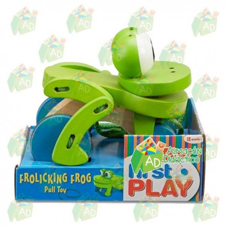 JUGUETE DE RANA DIVERTIDA DE ARRASTRE - MELISSA & DOUG - FROLICKING FROG PULL TOY FROG-JuguetesEstrella-BEBÉS 0-18 MESES