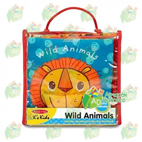 LIBRO DE TELA DE ANIMALES SALVAJES  -MELISSA & DOUG - WILD ANIMALS-JuguetesEstrella-BEBÉS 0-18 MESES