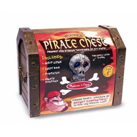 Cofre de madera de pirata - Melissa and Doug - Pirata Chest-JuguetesEstrella-DISFRACES Y ACCESORIOS