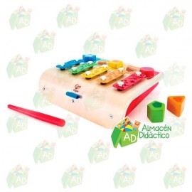 XILOFONO CLASIFICADOR DE FORMAS  - HAPE  - SHAPE SORTER XYLOPHONE-JuguetesEstrella-INSTRUMENTOS MUSICALES